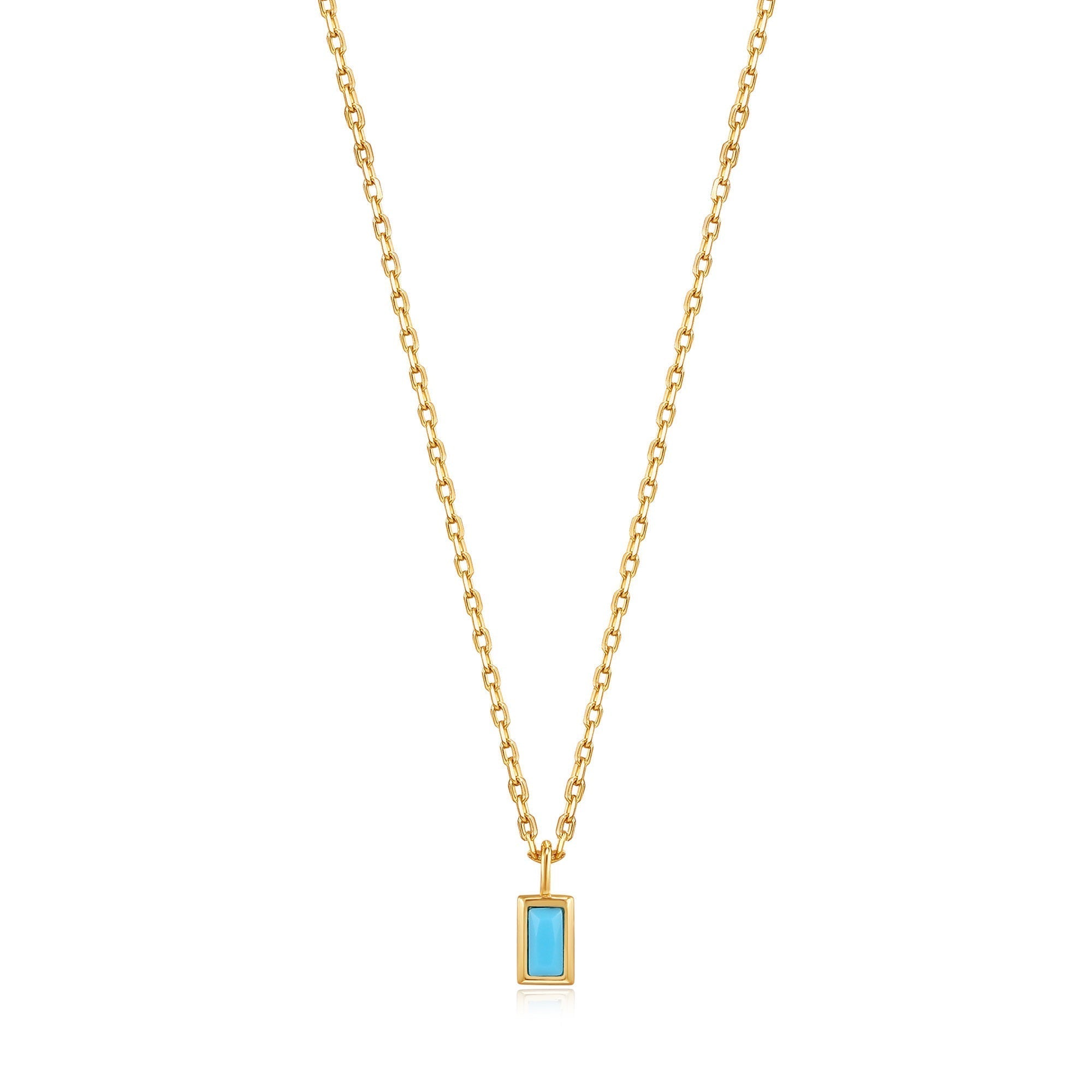 Ania Haie Turquoise Drop Pendant Gold Necklace