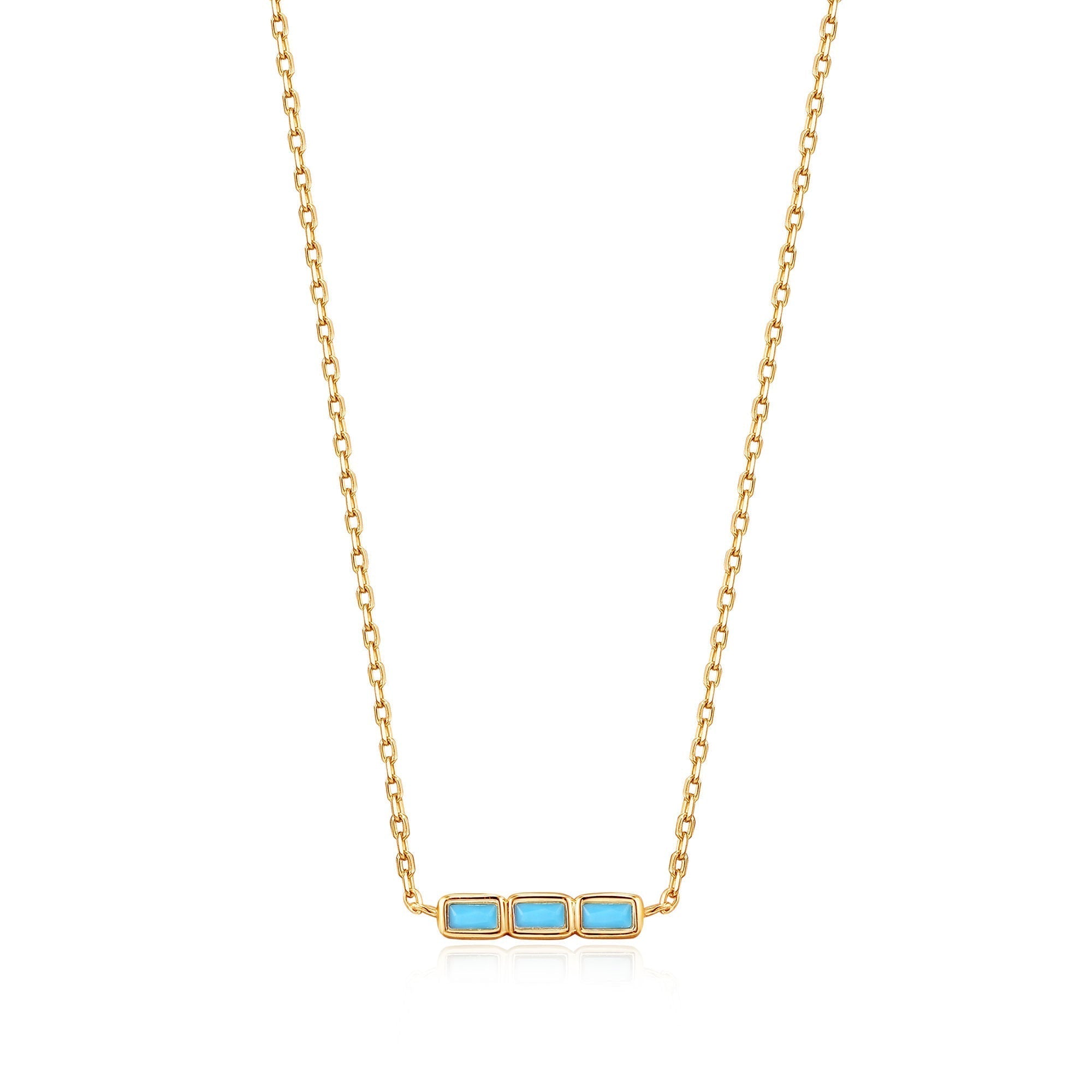 Ania Haie Turquoise Gold Bar Necklace