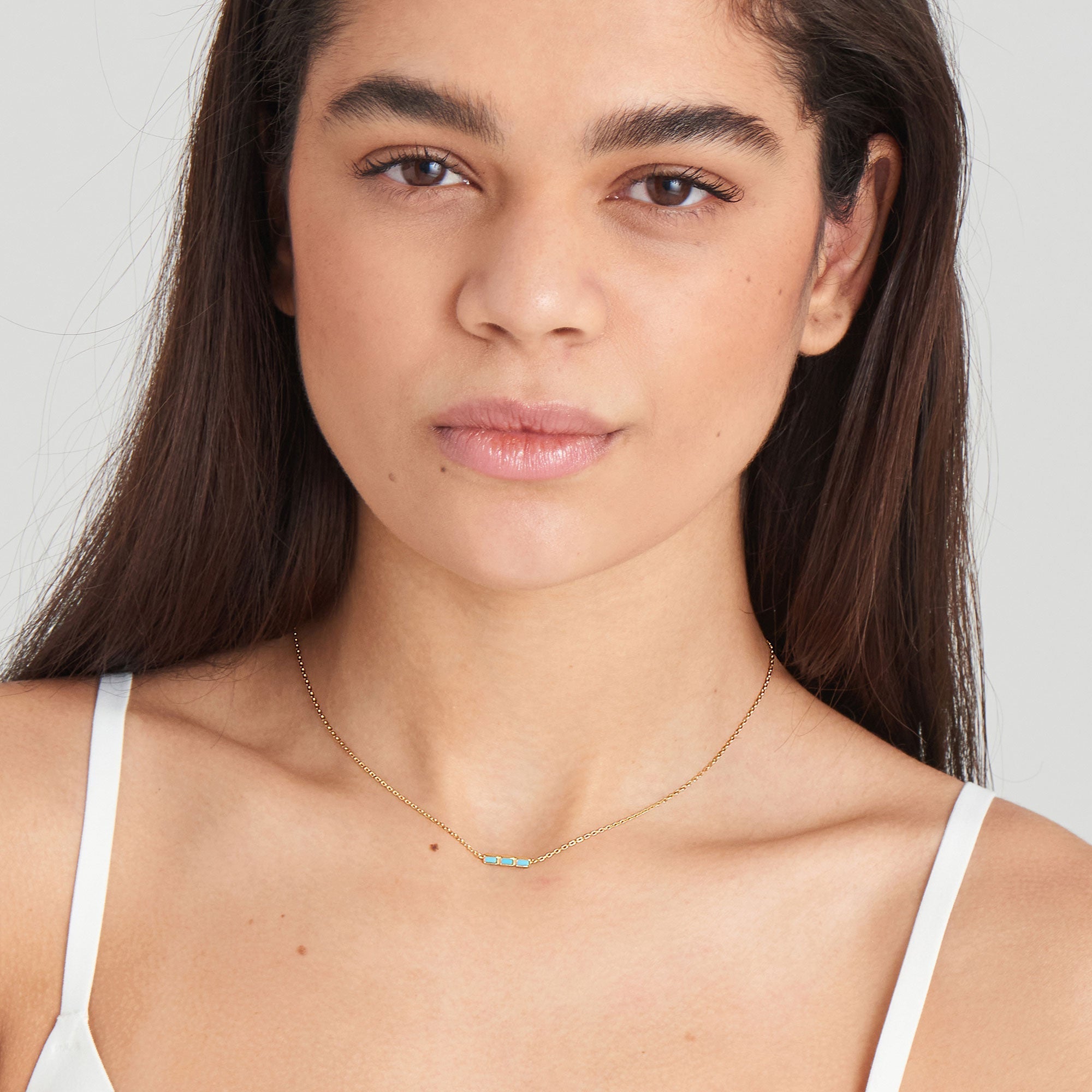 Ania Haie Turquoise Gold Bar Necklace