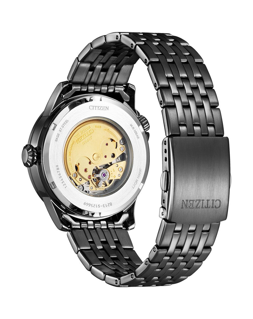 Citizen Automatic Black on Black Stainless Steel Watch NJ0147-85E