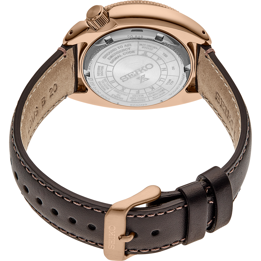 Seiko Prospex Land Tortoise Brown Leather Watch SRPG18K