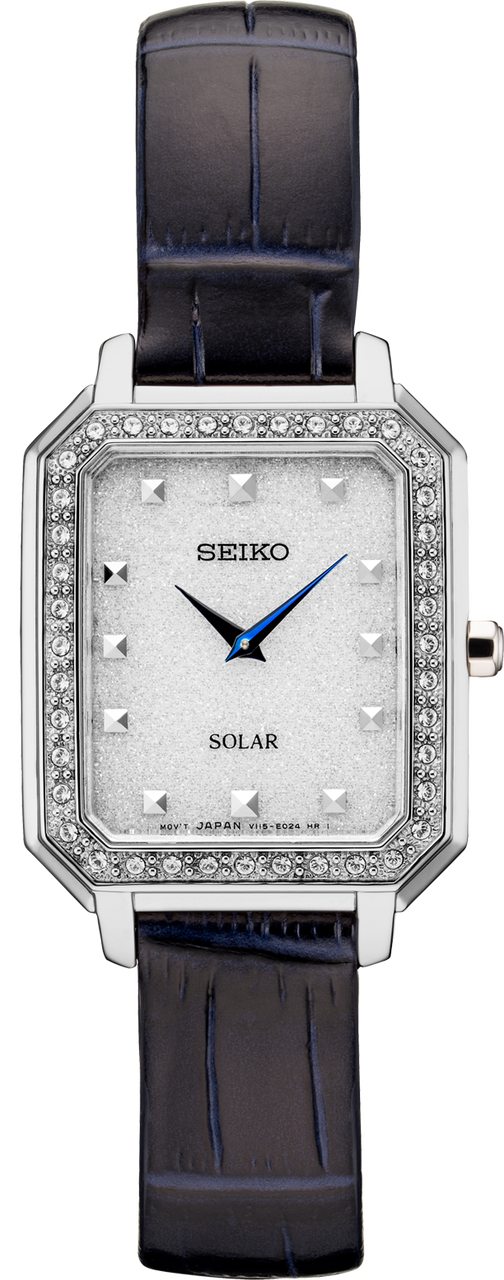 Seiko women's solar watch with swarovski crystals sale