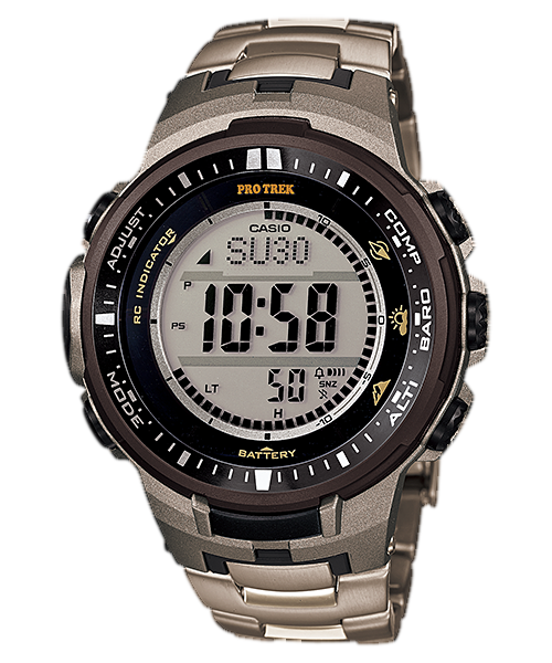 Casio Protrek Titanium Triple Sensor Atomic Prw 3000T 7 Watch Direct