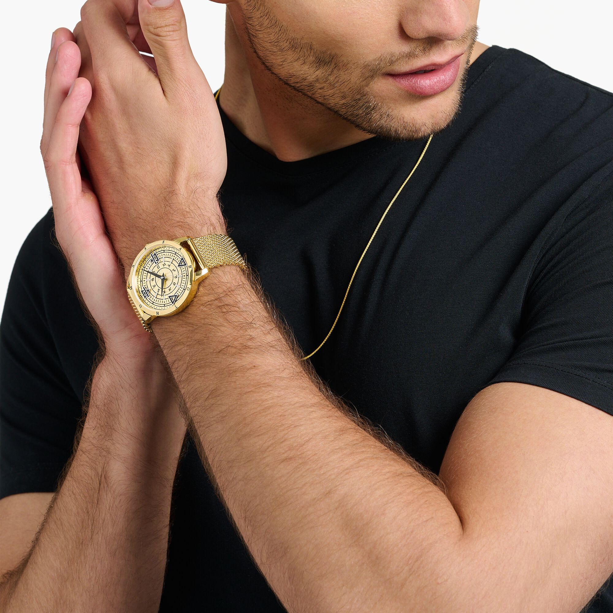 THOMAS SABO Men's watch elements of nature gold