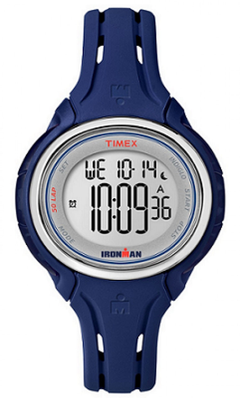 Womens Timex Mid Size Ironman Sleek 50 Navy Blue Watch Tw5K90500 Watch Direct