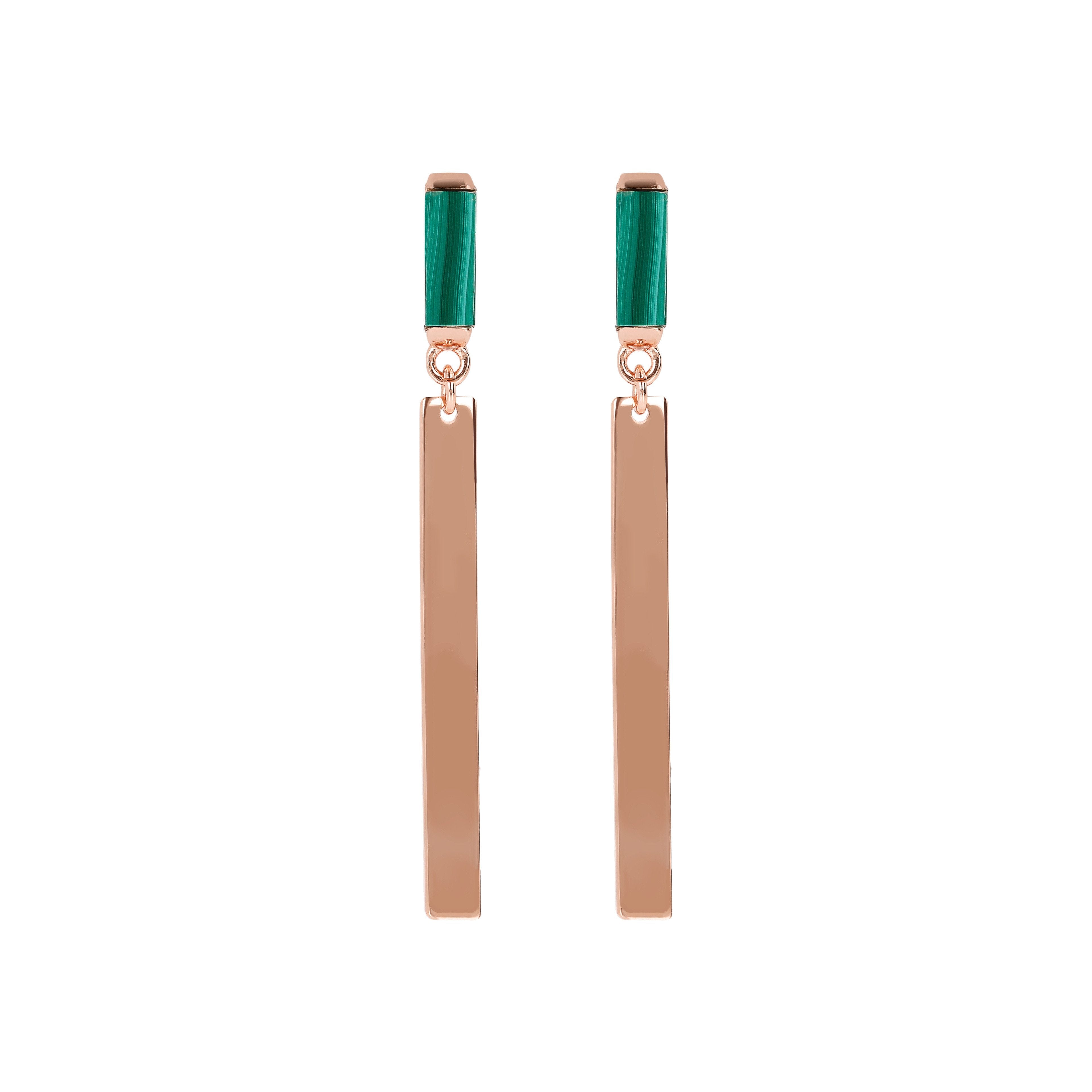 Bronzallure Natural Stones Pendant Earrings
