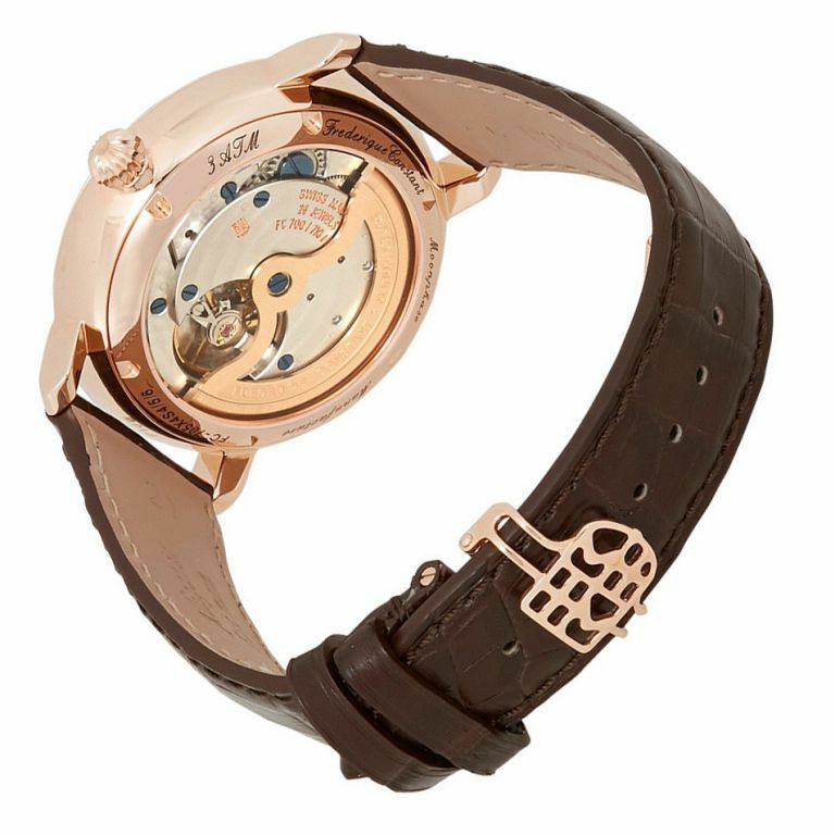 Frederique Slimline Moonphase Automatic Silver Dial Mens Watch