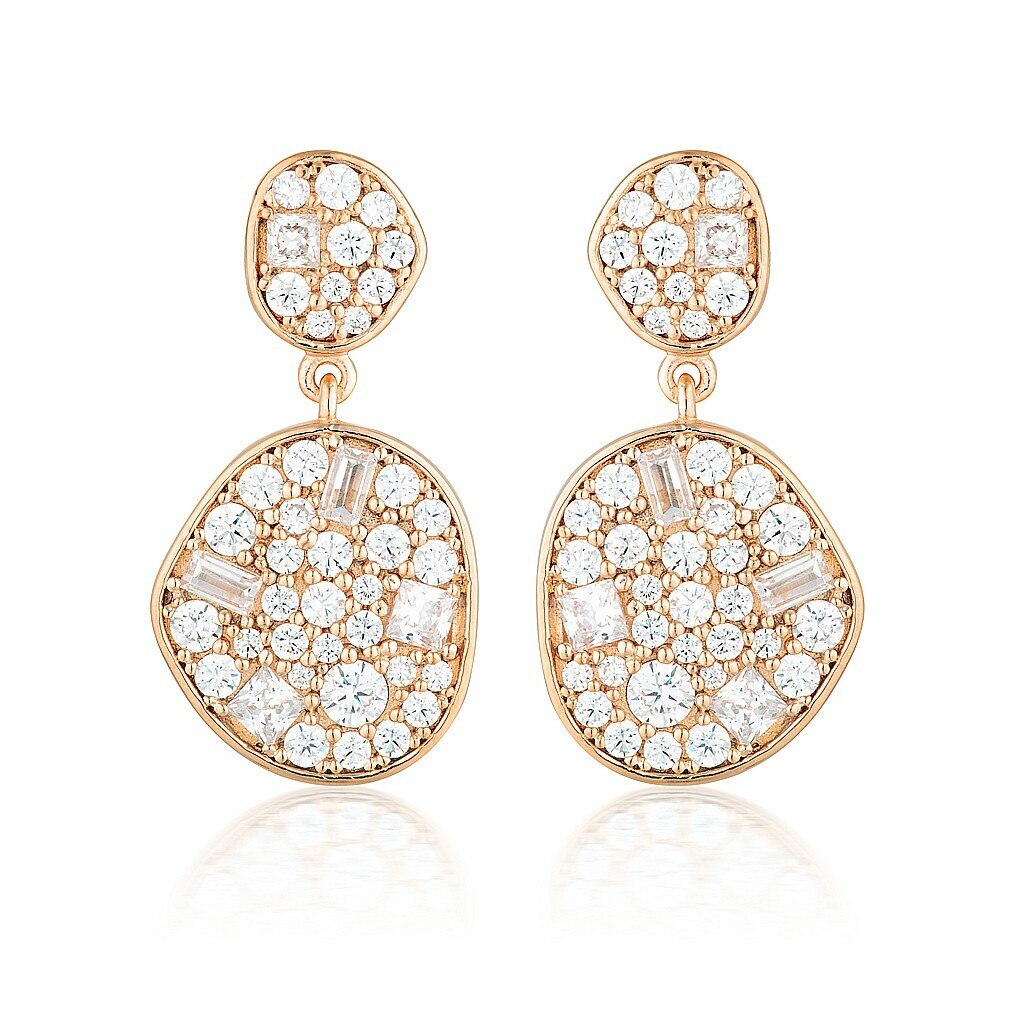 Georgini Anna Mosaic Drop Earring Rose Gold