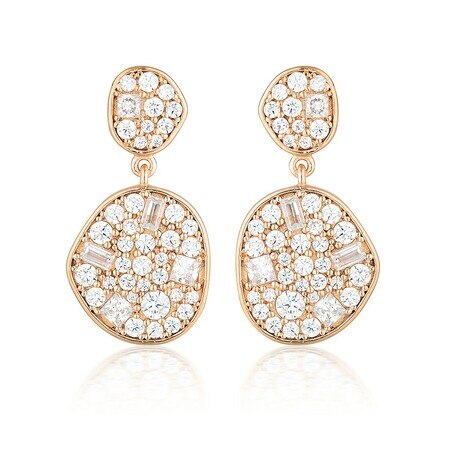 Georgini Anna Mosaic Drop Earring Rose Gold