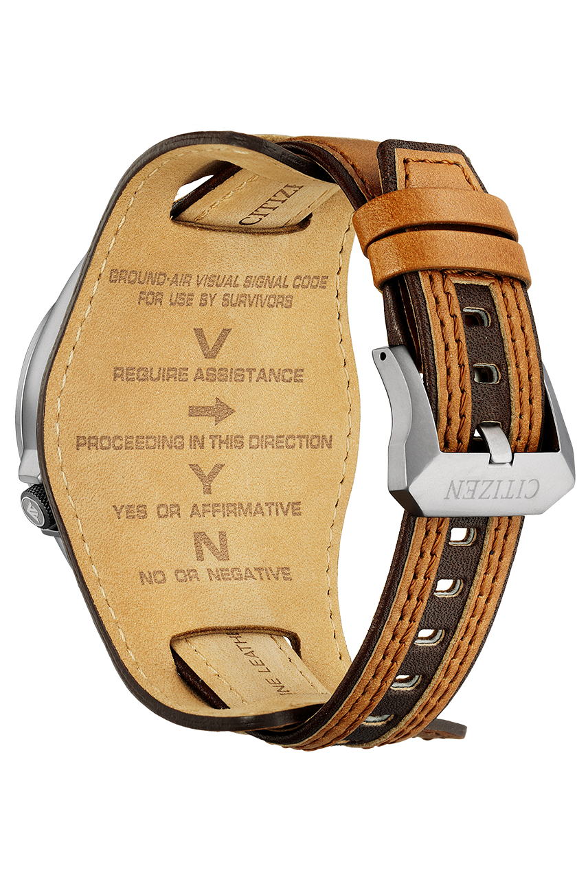 Citizen Promaster Eco-Drive Brown Leather Strap Black Dial Watch BN4061- 08E