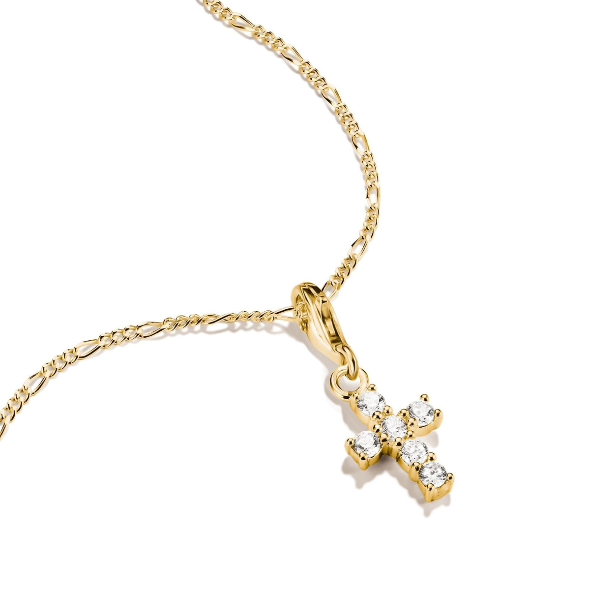 Thomas Sabo Gold-Plated Cross Charm with White Zirconia CC054MY CC054MY view 2