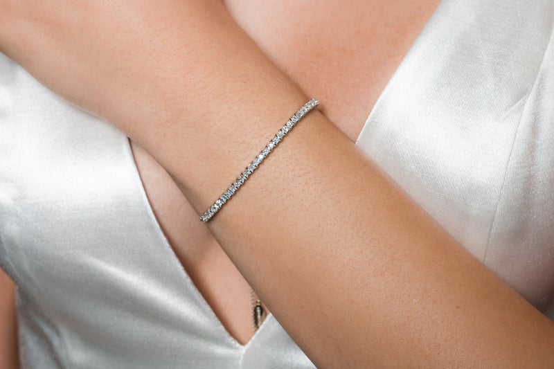 GEORGINI ICONIC BRIDAL VERA 2MM BRACELET SILVER