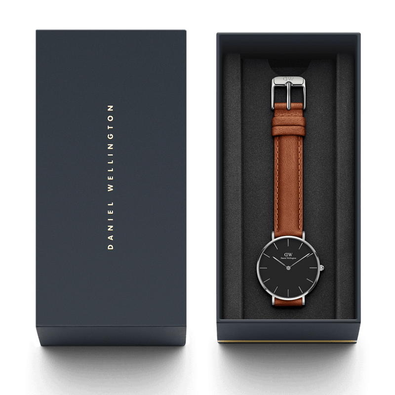 Daniel Wellington Petite 28 毫米 Durham 黑色表盘腕表 DW00100234