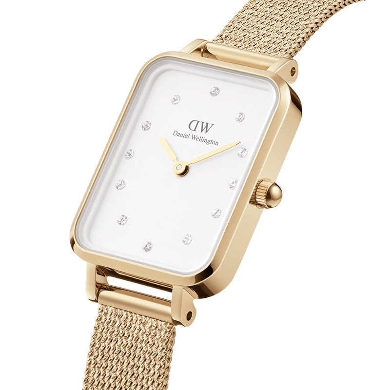 Daniel Wellington Quadro 20X26mm 压金 Lumine 白色手表 DW00100599