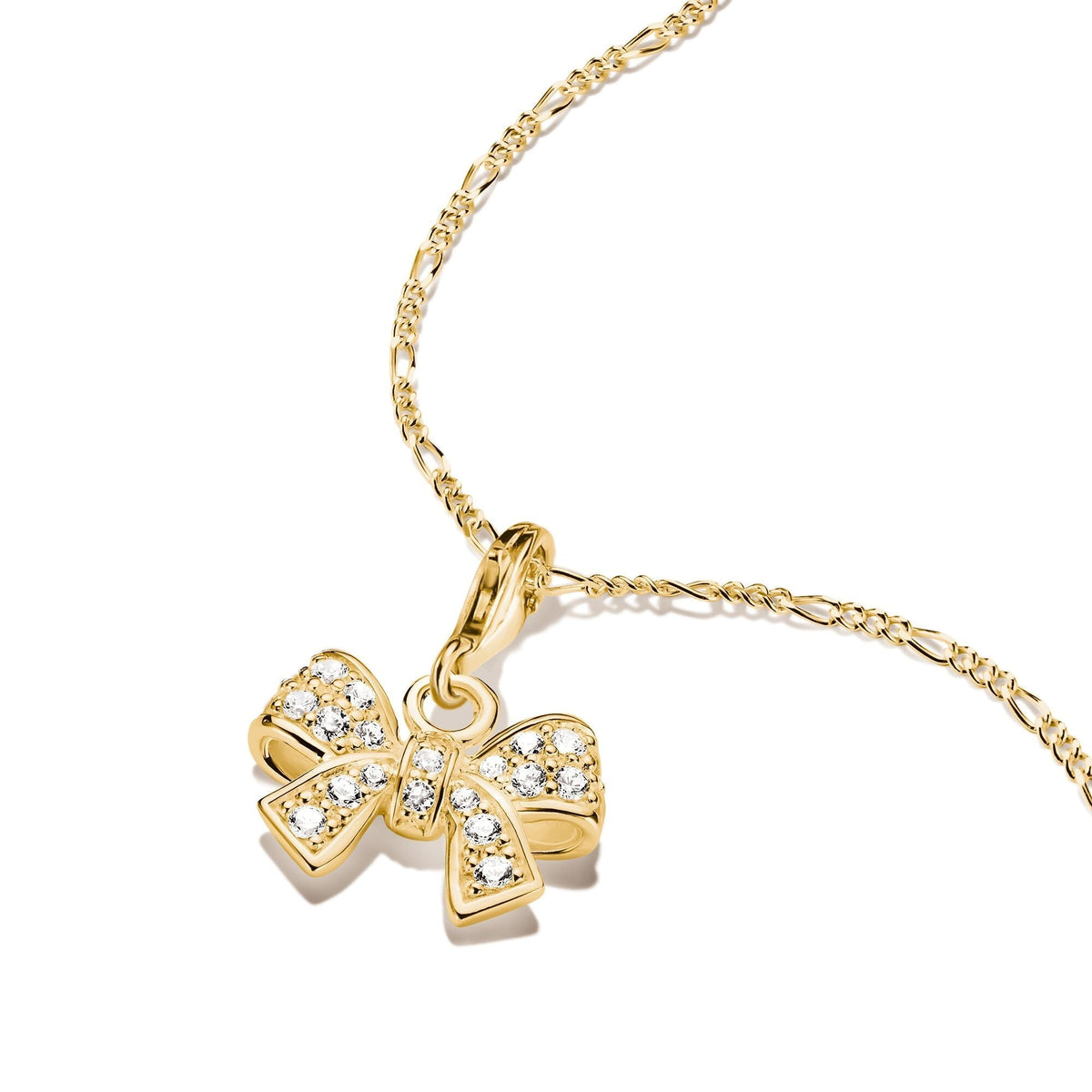 Thomas Sabo Gold-Plated Bow Charm with White Zirconia CC843MY CC843MY view 2