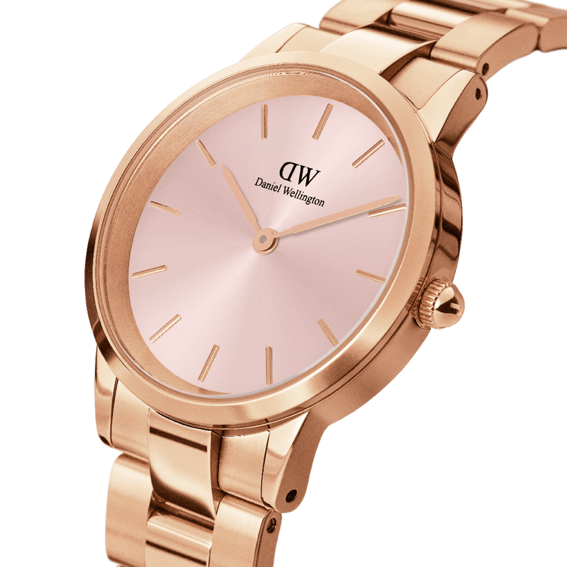 Daniel Wellington Iconic Link 28 毫米浅粉色表盘腕表 DW00100370