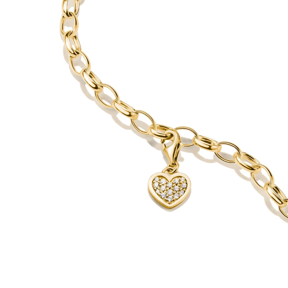 Thomas Sabo Gold-Plated Heart Charm with White Zirconia CC967MY CC967MY view 2