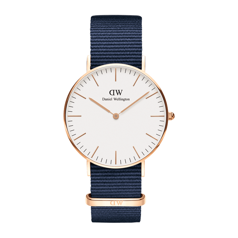 Daniel Wellington 经典 40 毫米 Bayswate 白色表盘腕表 DW00100275