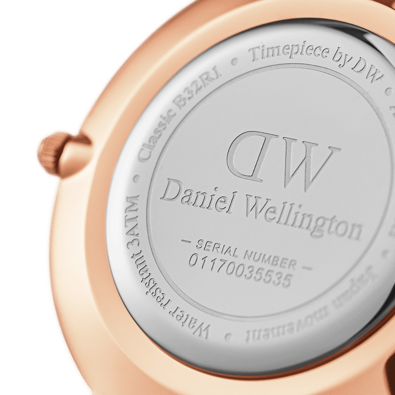 Daniel Wellington Petite Durham 32 毫米白色表盘腕表 DW00100172