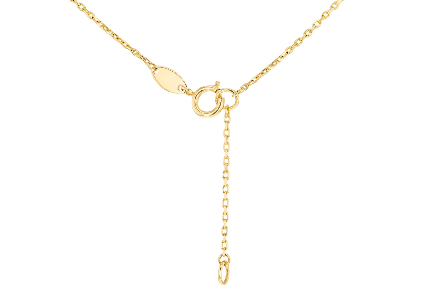9K Yellow Gold Malachite Petal Necklace Elegant Contemporary Gift