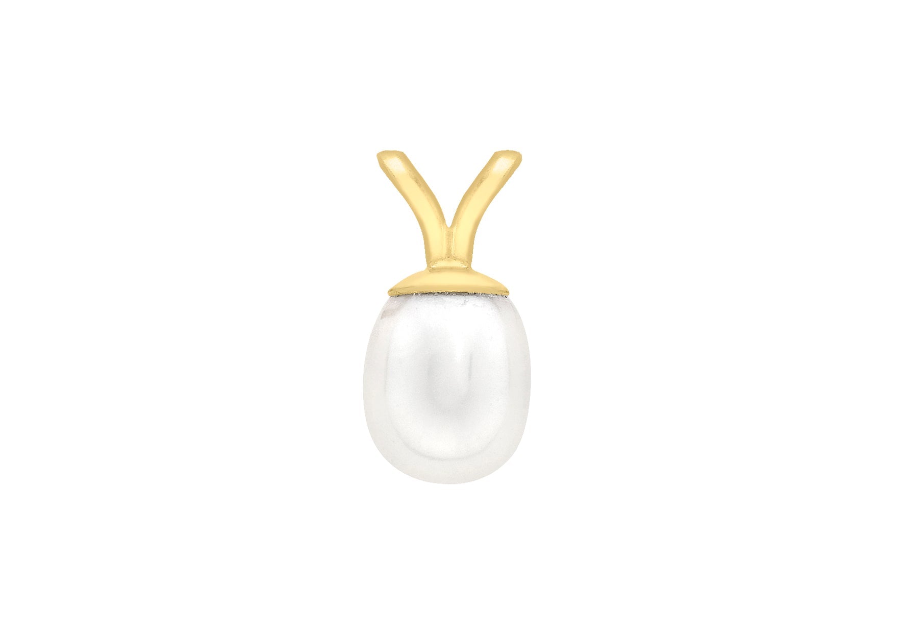9K Yellow Gold Freshwater Pearl Pendant Elegant Gift for Women