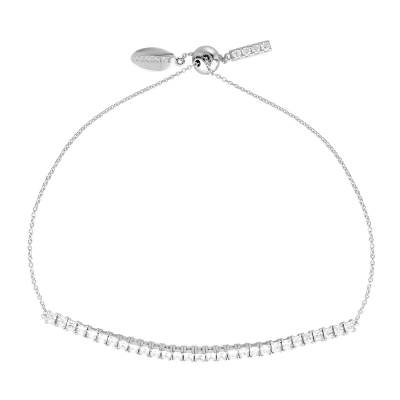 GEORGINI ICONIC BRIDAL VERA 2MM BRACELET SILVER