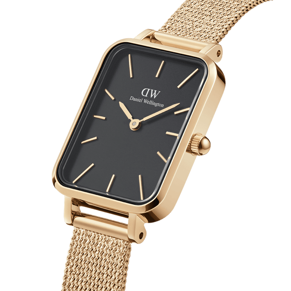 Daniel Wellington Quadro 20X26 压制恒金黑色手表 DW00100557