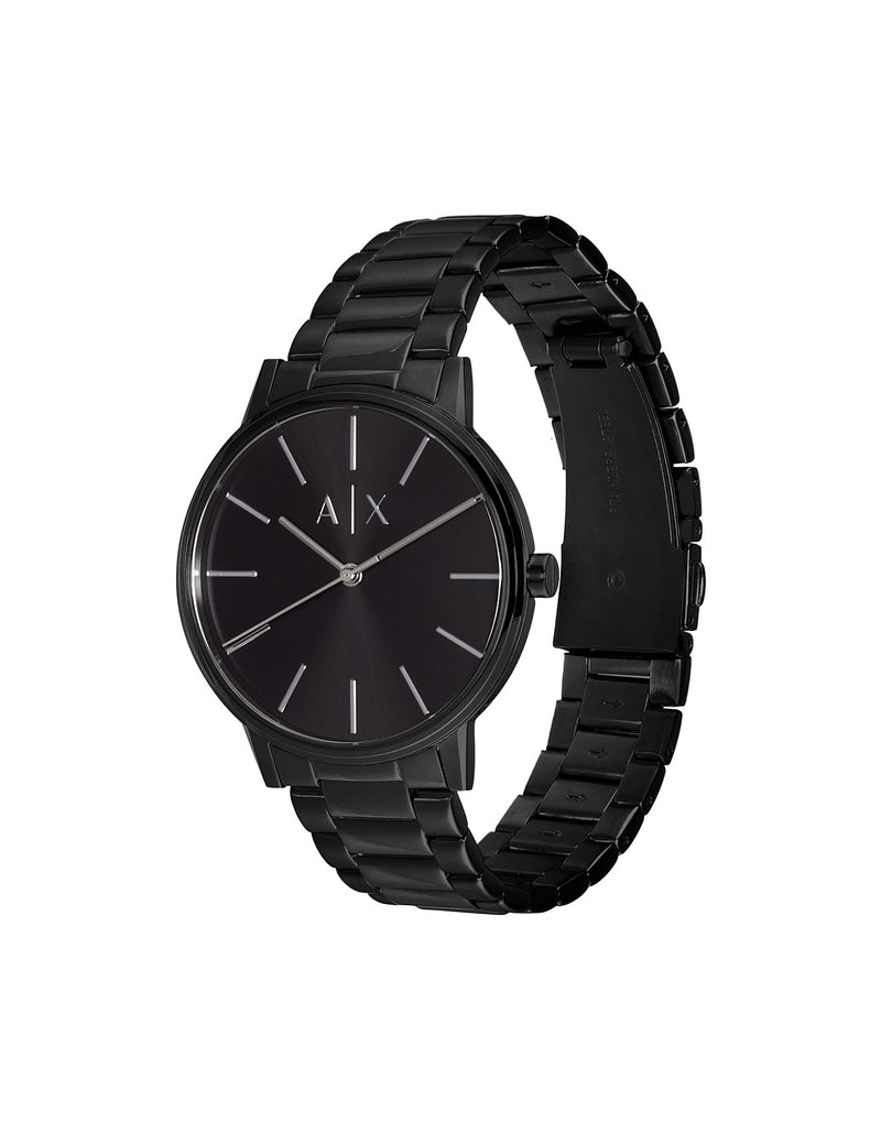 Armani Cayde Elegant Black Steel Band Timepiece AX2701