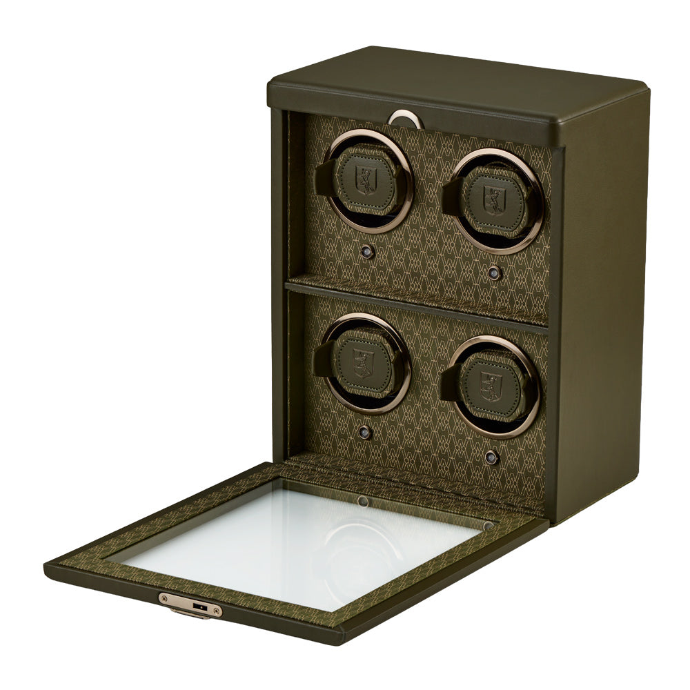 WOLF Earth 4 Piece Watch Winder in Olive