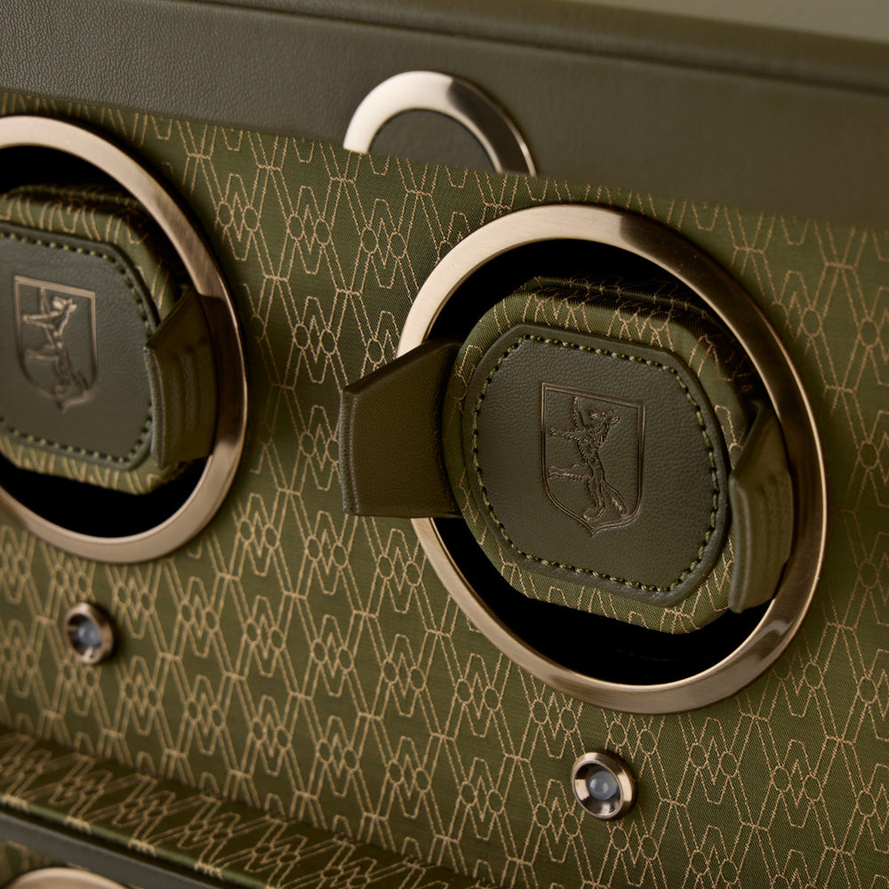 WOLF Earth 4 Piece Watch Winder in Olive