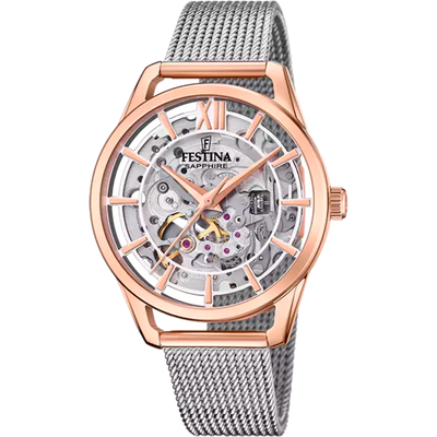 Festina 银色表盘不锈钢表带女士手表 F20628/1