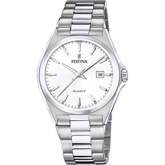 Festina 男士优雅耐用经典手表，配白色钢表带 F20552/2