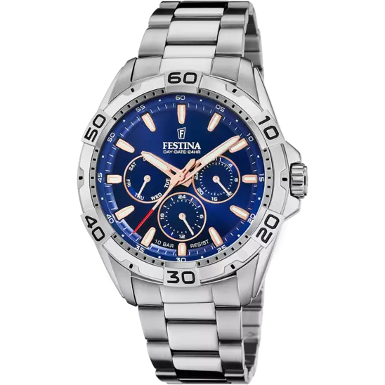 Festina Men's Elegance Stainless Steel Watch with Blue Dial F20623/2