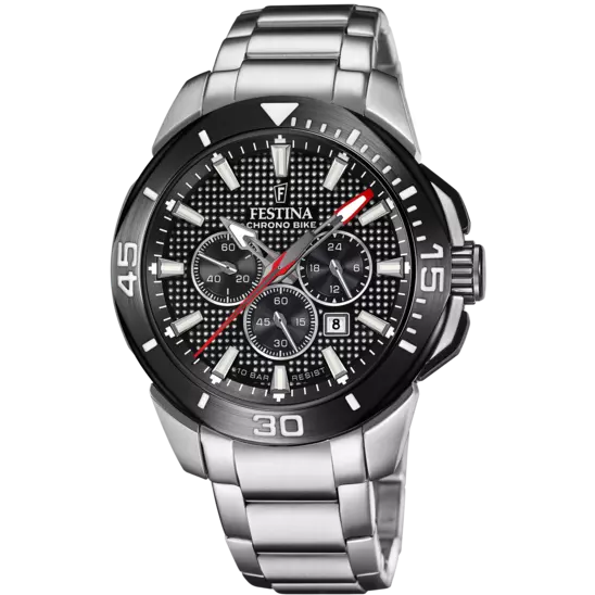 Festina Chrono Bike Black Dial Stainless Steel Strap Men's Watch F20641/4