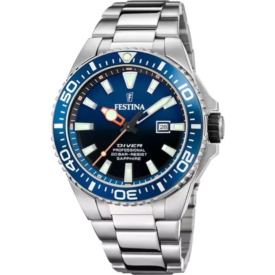 Festina 蓝色表盘不锈钢 316L 男士手表 F20663/1