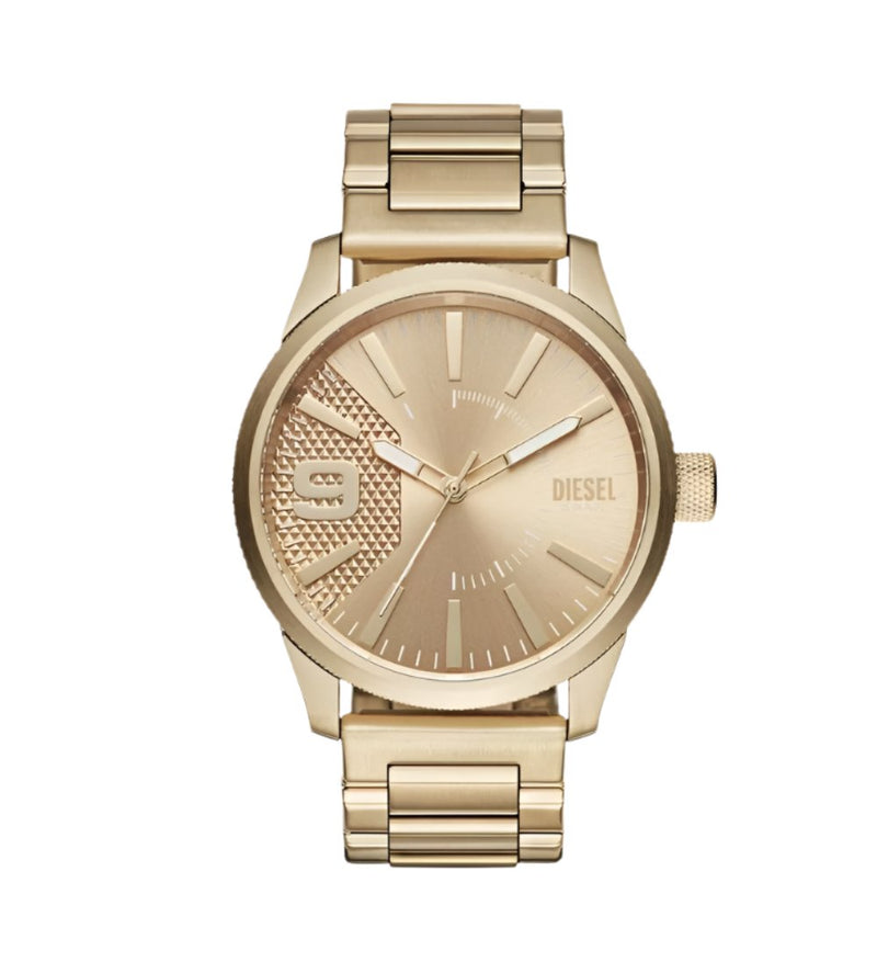 Diesel Rasp Gold Stainless Steel Gold Dial Watch DZ1761