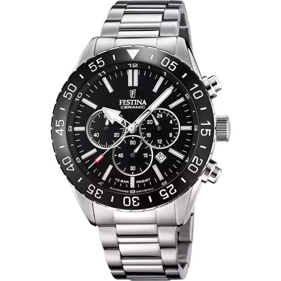Festina Black Dial Stainless Steel Strap Men's Watch F20575/3