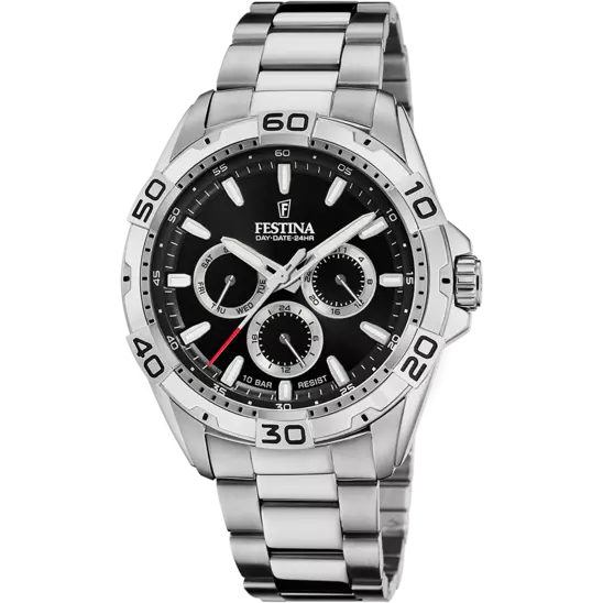 Festina Men's Stainless Steel Elegance Watch F20623/4 with Black Dial