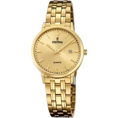 Festina Women's Elegance Gold Dial Stainless Steel Watch F20514/3