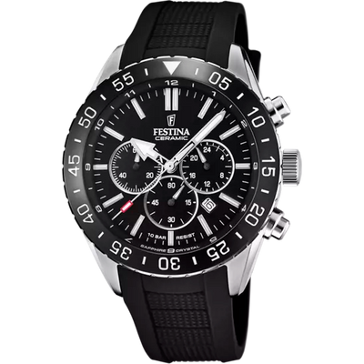 Festina Ceramic Black Rubber Strap Men's Watch F20515/2