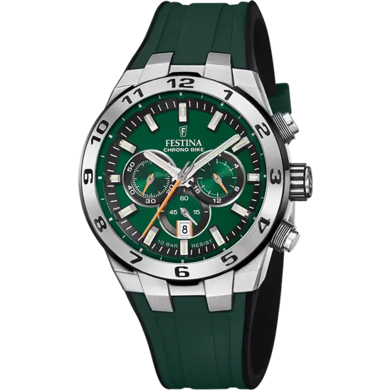 Festina Chrono Bike Green Dial Green Rubber Strap Men's Watch F20671/2