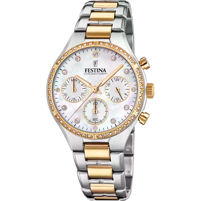 Festina Boyfriend 珍珠贝母表盘不锈钢表链男士手表 F20402/1