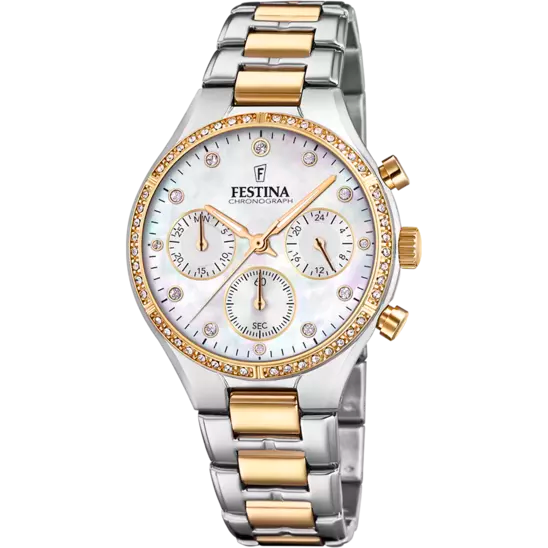 Festina Boyfriend 珍珠贝母表盘不锈钢表链男士手表 F20402/1