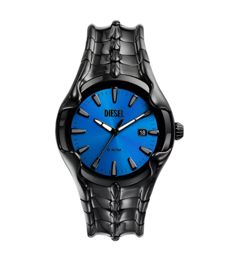 Diesel Vert Black Stainless Steel Blue Dial Watch DZ2198