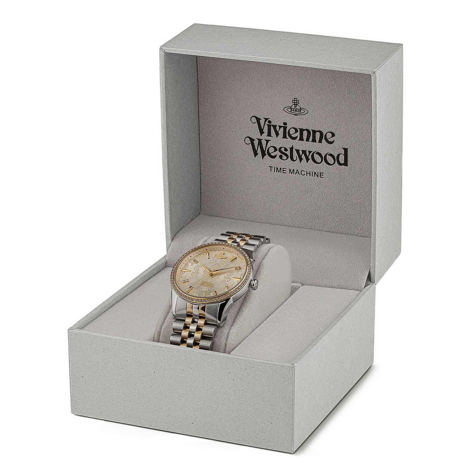 Vivienne Westwood Wallace Gold Dial Stainless Steel Women's Watch VV208CPSG