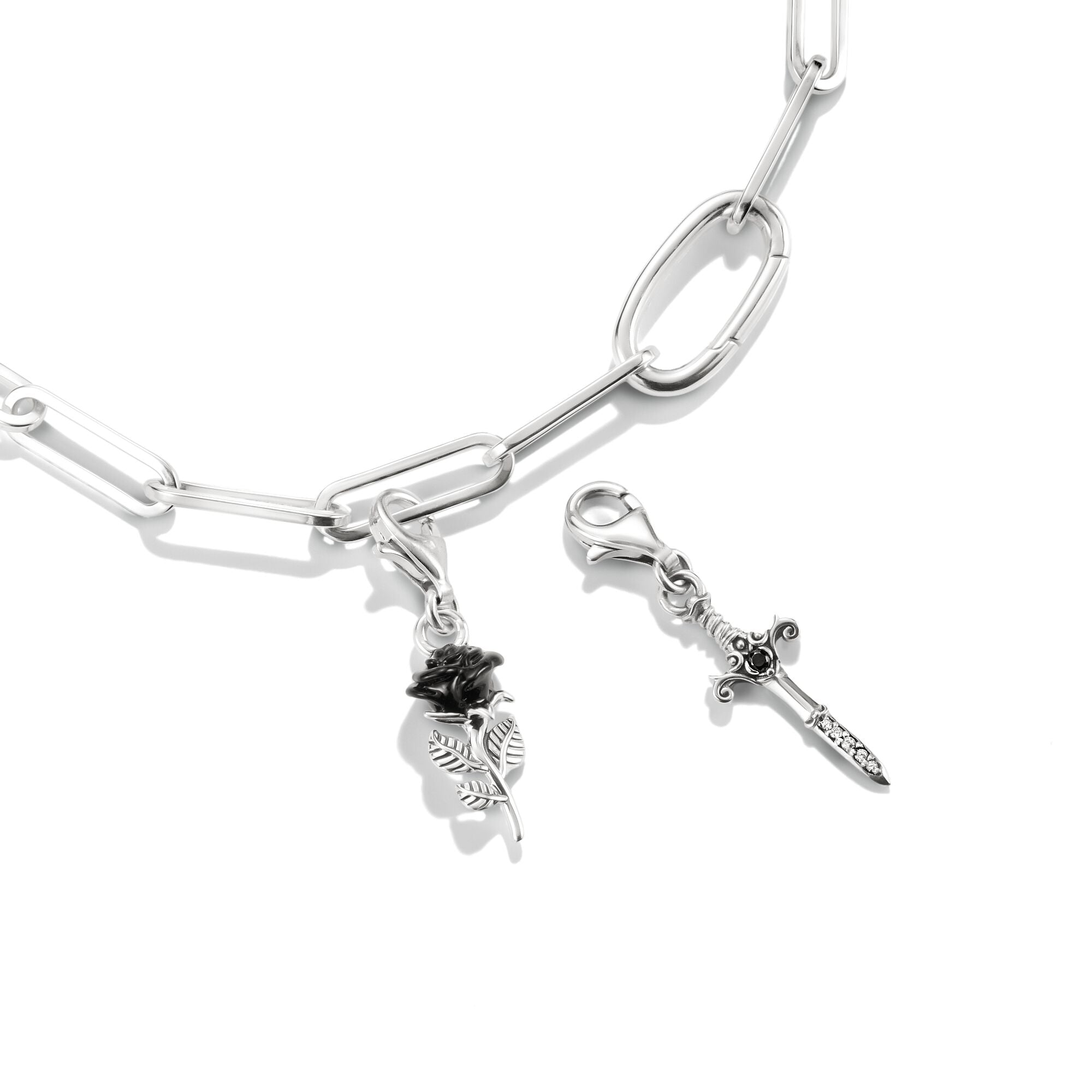 THOMAS SABO Charm Pendant True Romance Black Rose
