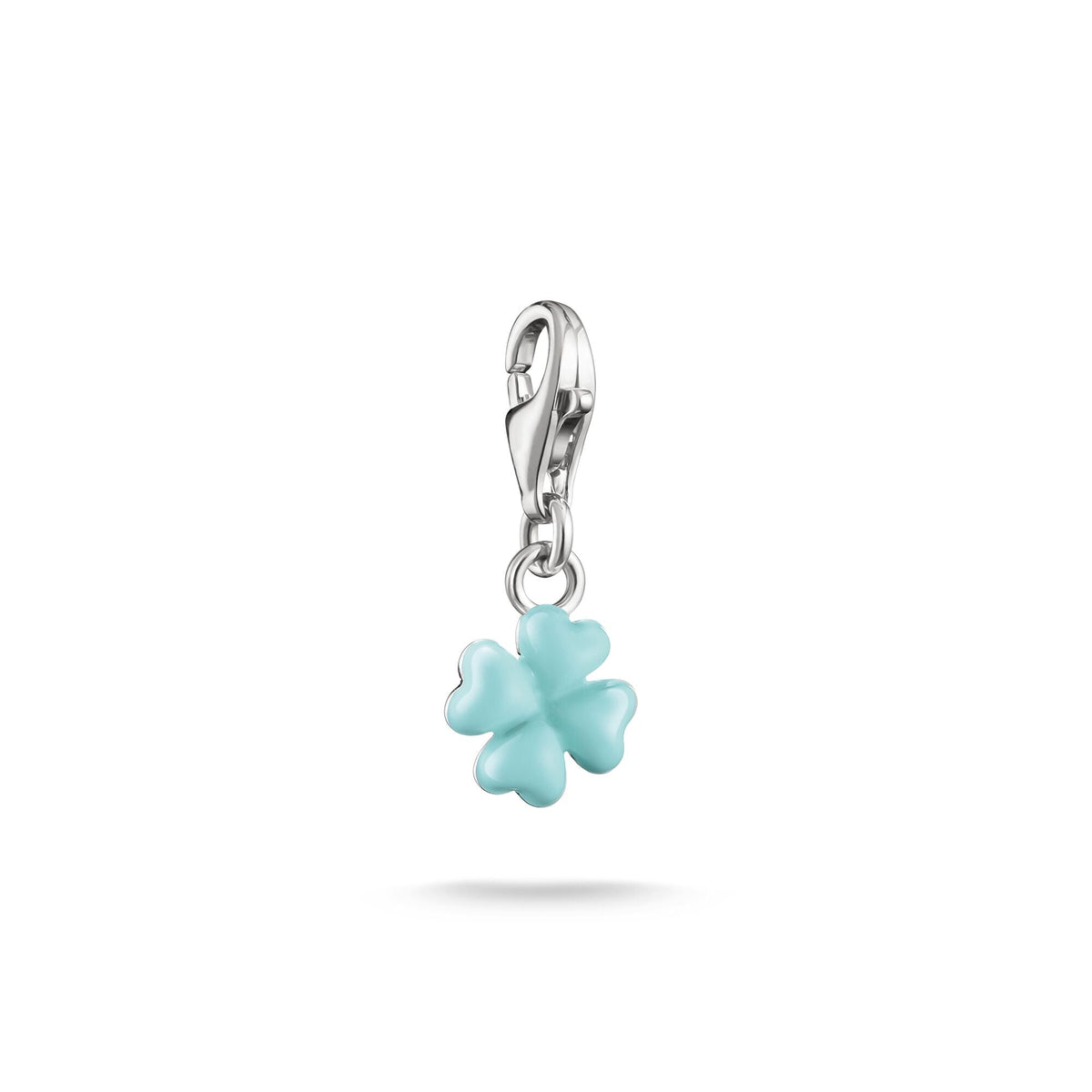Thomas Sabo Silver-Plated Four-Leaf Clover Charm with Green Enamel CC2257M CC2257M front packshot