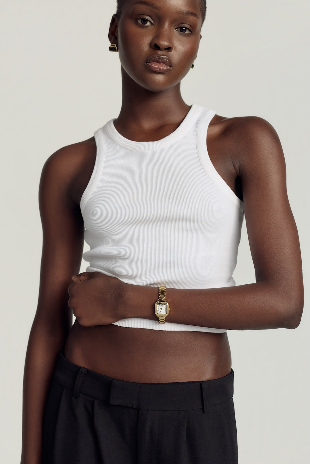 Cendré Hugo White Dial 14K Gold Women's Watch — view 3