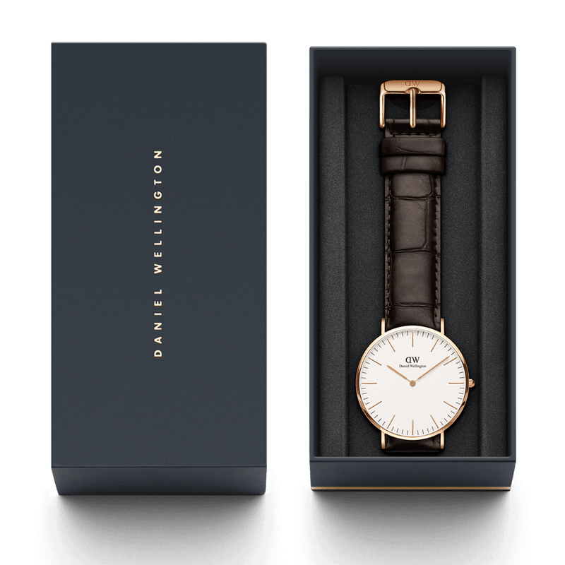 Daniel Wellington 经典 40 毫米 York 白色表盘腕表 DW00100011