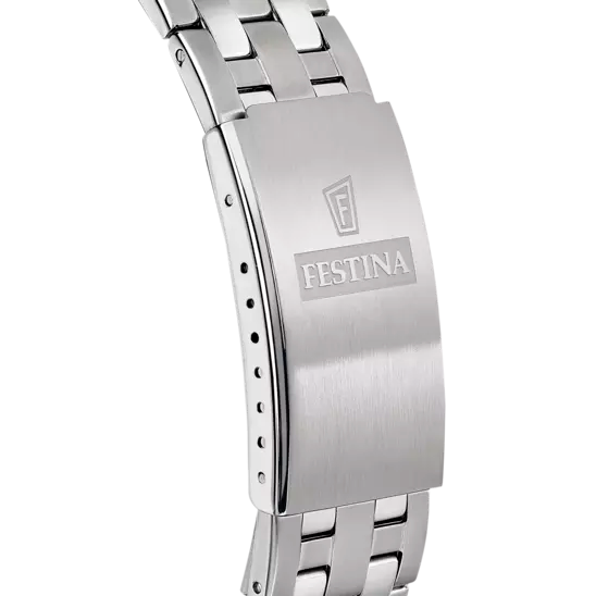 Festina Men's Sophisticated Elegance Black Dial Stainless Steel Watch F20357/4